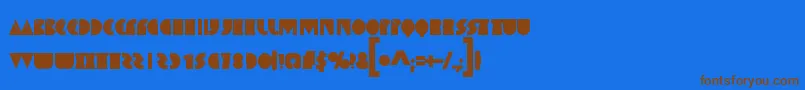 SpaceMelons Font – Brown Fonts on Blue Background