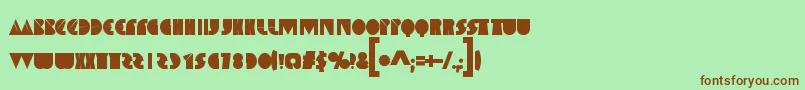 SpaceMelons Font – Brown Fonts on Green Background