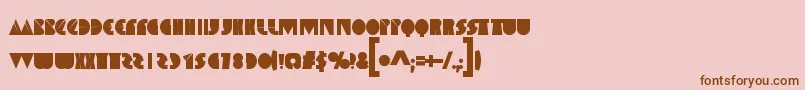 SpaceMelons Font – Brown Fonts on Pink Background