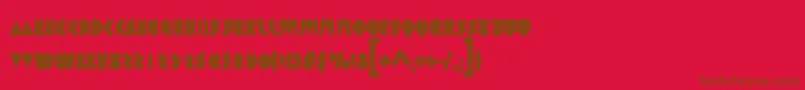 Шрифт SpaceMelons – коричневые шрифты на красном фоне