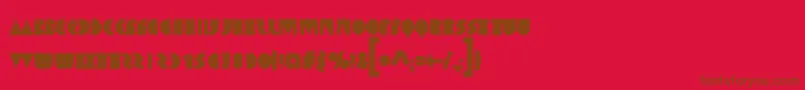 SpaceMelons Font – Brown Fonts on Red Background