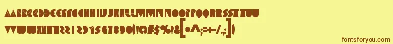 SpaceMelons Font – Brown Fonts on Yellow Background