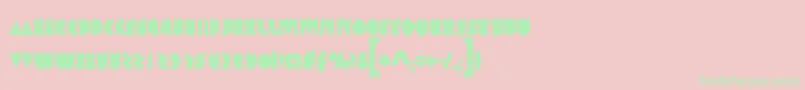 SpaceMelons-Schriftart – Grüne Schriften auf rosa Hintergrund