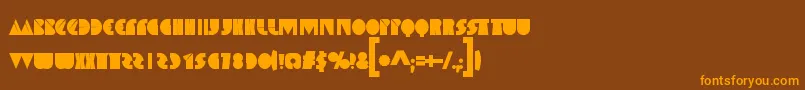 Шрифт SpaceMelons – оранжевые шрифты на коричневом фоне
