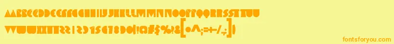 SpaceMelons Font – Orange Fonts on Yellow Background