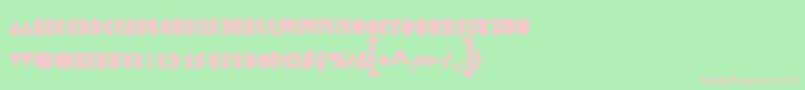 Czcionka SpaceMelons – różowe czcionki na zielonym tle