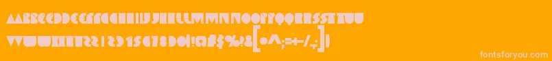 SpaceMelons Font – Pink Fonts on Orange Background