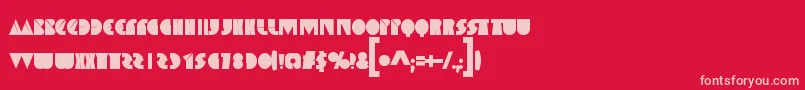 SpaceMelons Font – Pink Fonts on Red Background