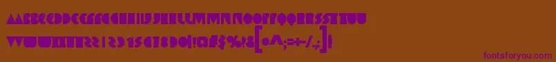 SpaceMelons Font – Purple Fonts on Brown Background