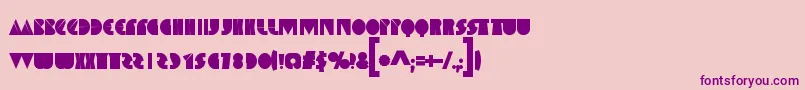 SpaceMelons-Schriftart – Violette Schriften auf rosa Hintergrund