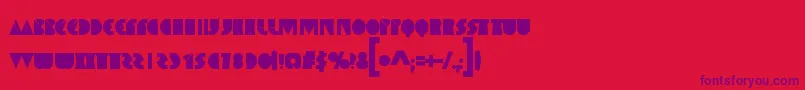SpaceMelons Font – Purple Fonts on Red Background