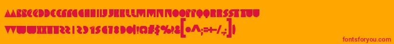 SpaceMelons Font – Red Fonts on Orange Background