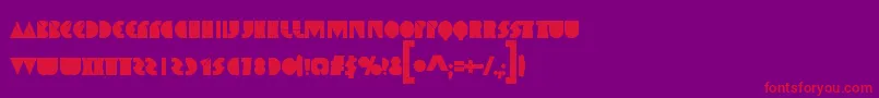 SpaceMelons-Schriftart – Rote Schriften auf violettem Hintergrund