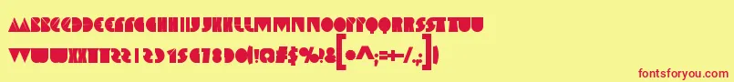 SpaceMelons Font – Red Fonts on Yellow Background