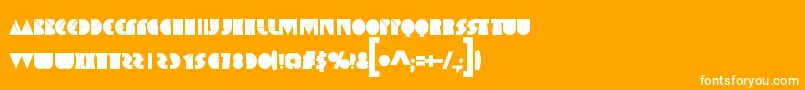 Шрифт SpaceMelons – белые шрифты на оранжевом фоне