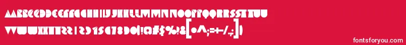 SpaceMelons Font – White Fonts on Red Background