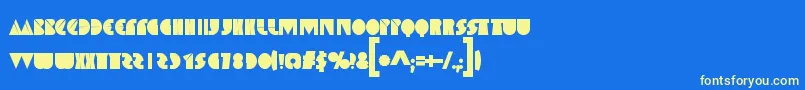 Шрифт SpaceMelons – жёлтые шрифты на синем фоне