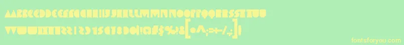 SpaceMelons Font – Yellow Fonts on Green Background