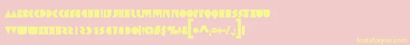SpaceMelons-Schriftart – Gelbe Schriften auf rosa Hintergrund
