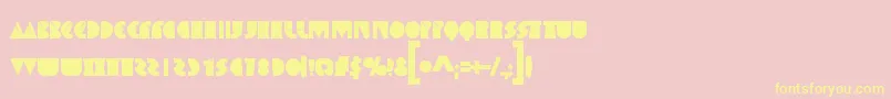 SpaceMelons Font – Yellow Fonts on Pink Background