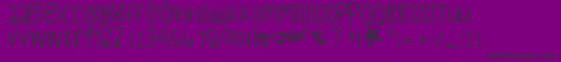 SpaceRomance Font – Black Fonts on Purple Background
