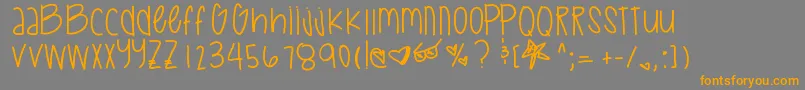 SpaceRomance Font – Orange Fonts on Gray Background