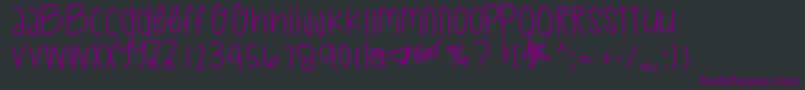 SpaceRomance-Schriftart – Violette Schriften auf schwarzem Hintergrund