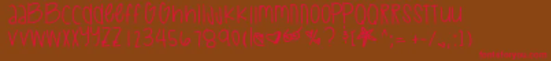 SpaceRomance Font – Red Fonts on Brown Background