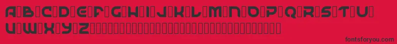 SpaceSurfer Demo Font – Black Fonts on Red Background