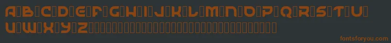 Fonte SpaceSurfer Demo – fontes marrons em um fundo preto