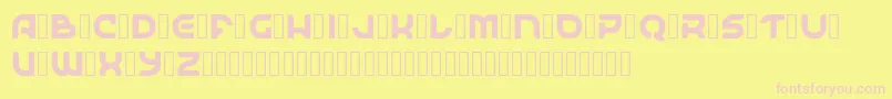 フォントSpaceSurfer Demo – ピンクのフォント、黄色の背景