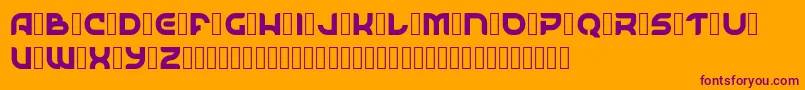 Шрифт SpaceSurfer Demo – фиолетовые шрифты на оранжевом фоне