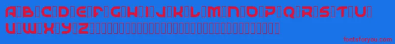 SpaceSurfer Demo-fontti – punaiset fontit sinisellä taustalla