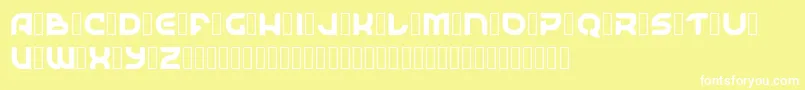 SpaceSurfer Demo Font – White Fonts on Yellow Background