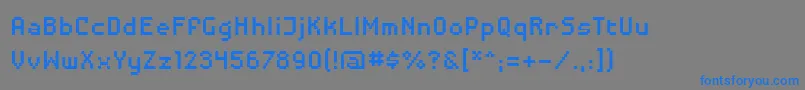 フォントDisposabledroidbb – 灰色の背景に青い文字