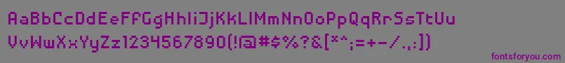 Шрифт Disposabledroidbb – фиолетовые шрифты на сером фоне