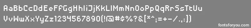 フォントDisposabledroidbb – 灰色の背景に白い文字