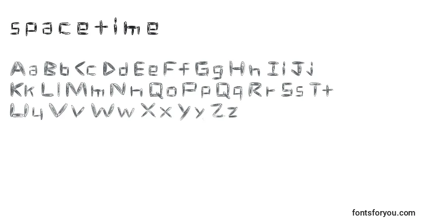 Czcionka Spacetime (141570) – alfabet, cyfry, specjalne znaki