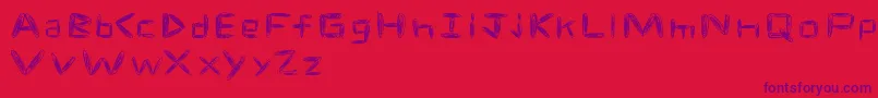 spacetime Font – Purple Fonts on Red Background