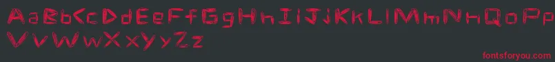spacetime Font – Red Fonts on Black Background