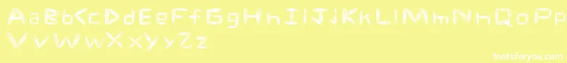 spacetime Font – White Fonts on Yellow Background