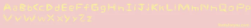 spacetime Font – Yellow Fonts on Pink Background