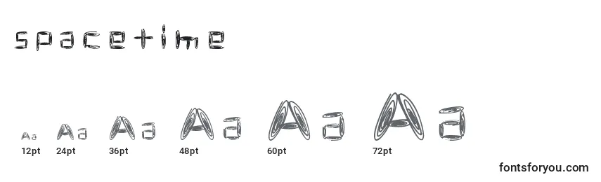 Размеры шрифта Spacetime (141570)