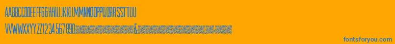 SpaceTransit Font – Blue Fonts on Orange Background