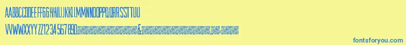 Czcionka SpaceTransit – niebieskie czcionki na żółtym tle