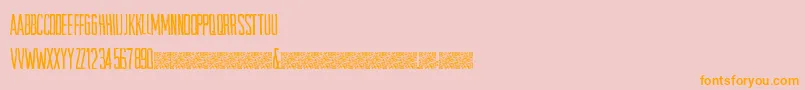 SpaceTransit-Schriftart – Orangefarbene Schriften auf rosa Hintergrund