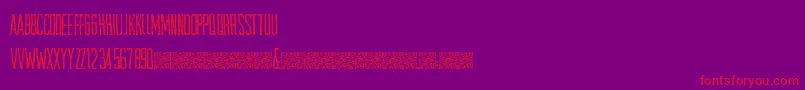 Fonte SpaceTransit – fontes vermelhas em um fundo violeta