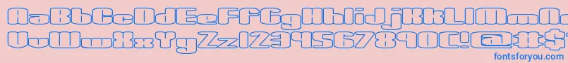 spaciouo Font – Blue Fonts on Pink Background