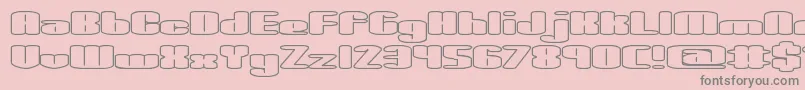 spaciouo Font – Gray Fonts on Pink Background