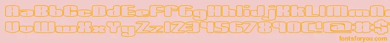 spaciouo Font – Orange Fonts on Pink Background